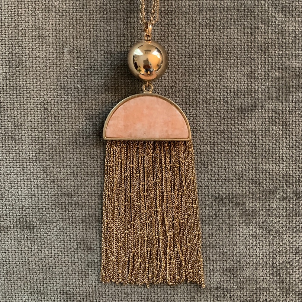 Anthropologie pendant fringe necklace